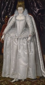 Elizabeth Vernon, Countess of Southampton. British School. Oil on canvas, height 188 cm, width 109 cm, circa 1603.